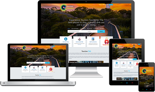 Tourism TAS displayed beautifully on multiple devices
